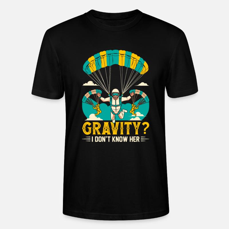 Gravity? I don't know her. - Stanley/Stella CRAFTER Unisex Organic T-Shirt - black