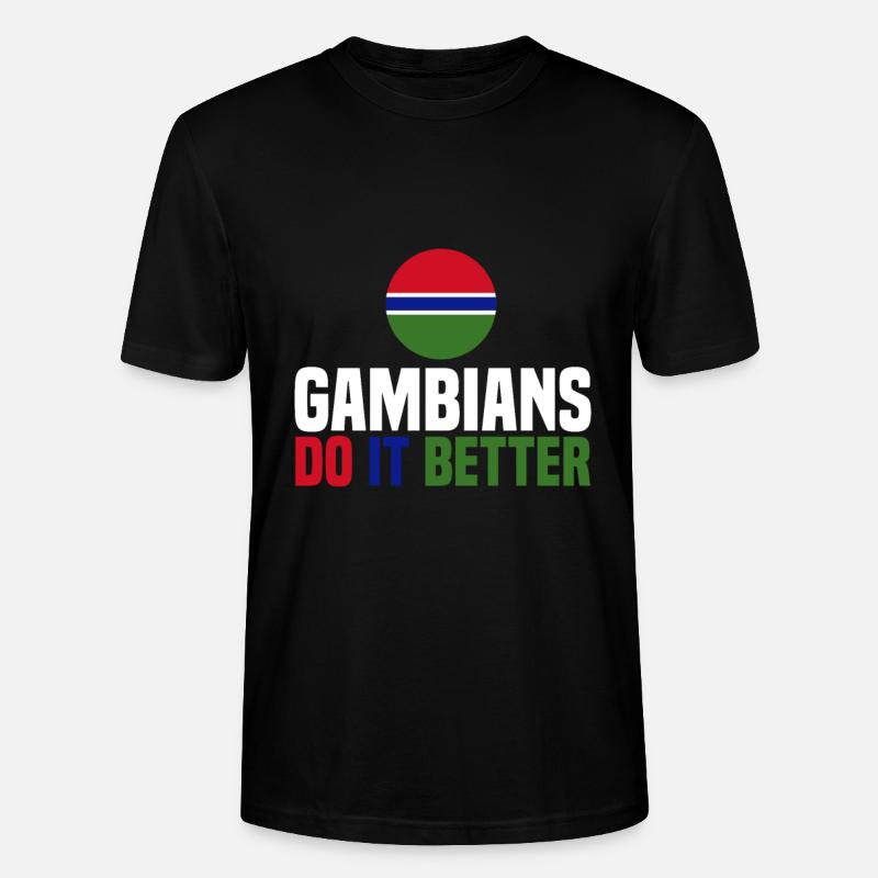 Gambia - Stanley/Stella Unisex Bio-T-Shirt CRAFTER - Schwarz