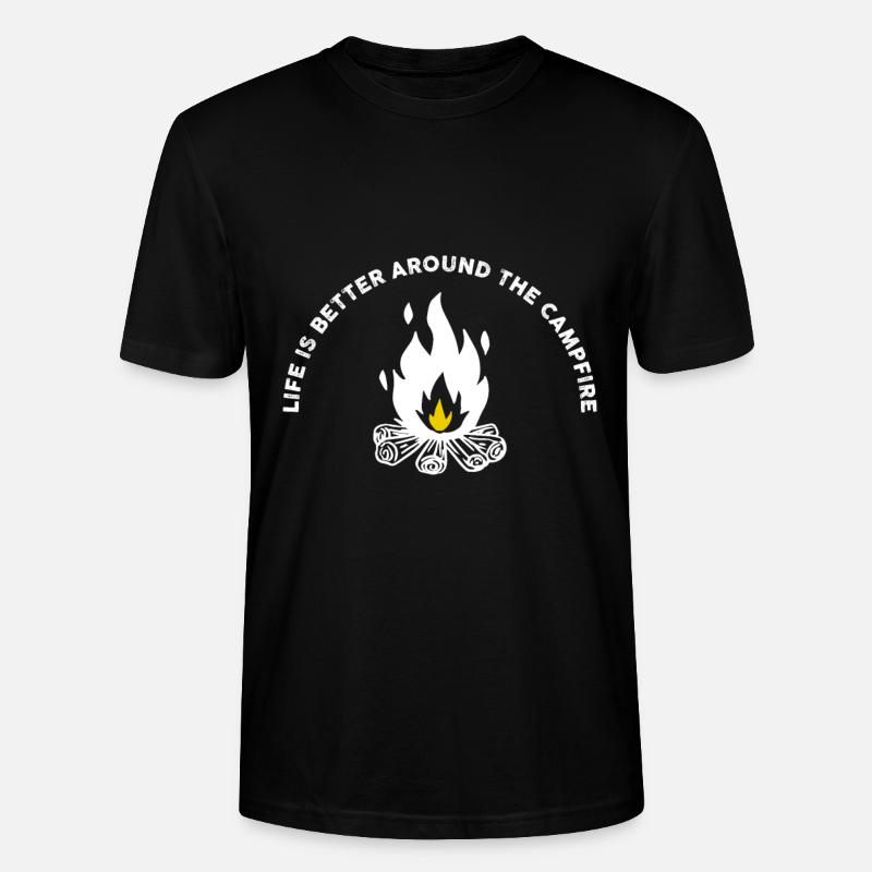Pfadfinder Lagerfeuer - Stanley/Stella Unisex Bio-T-Shirt CRAFTER - Schwarz