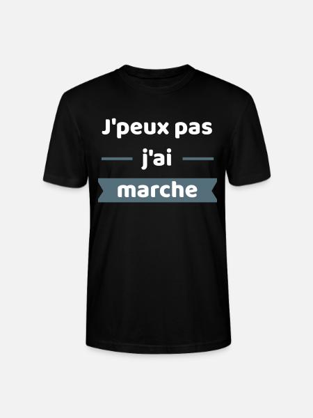 J'peux pas j'ai marche - T-shirt bio CRAFTER Stanley Stella Unisexe - noir