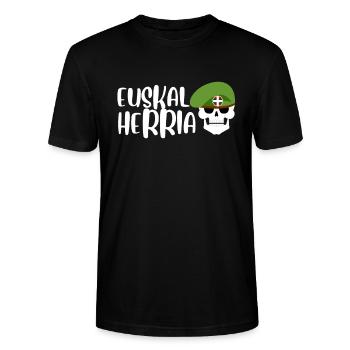 Euskal Presoak Euskal Herria Basque Country - Stanley/Stella Unisex Bio-T-Shirt CRAFTER - Schwarz - Vorne - Alina (178cm) & Michal (187cm)