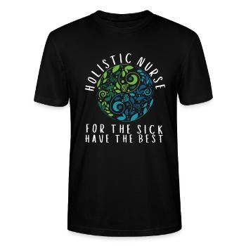Omeopatia Medicina Alternativa, Infermieristica Olistica - Maglietta unisex ecologica CRAFTER di Stanley/Stella - nero - Fronte - Alina (178cm) & Michal (187cm)