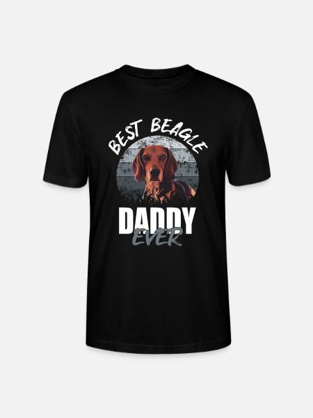 Best Beagle Daddy Ever - Stanley/Stella CRAFTER Unisex Organic T-Shirt - black