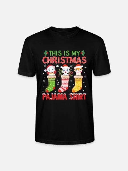 Pyjamas Noël - T-shirt bio CRAFTER Stanley Stella Unisexe - noir