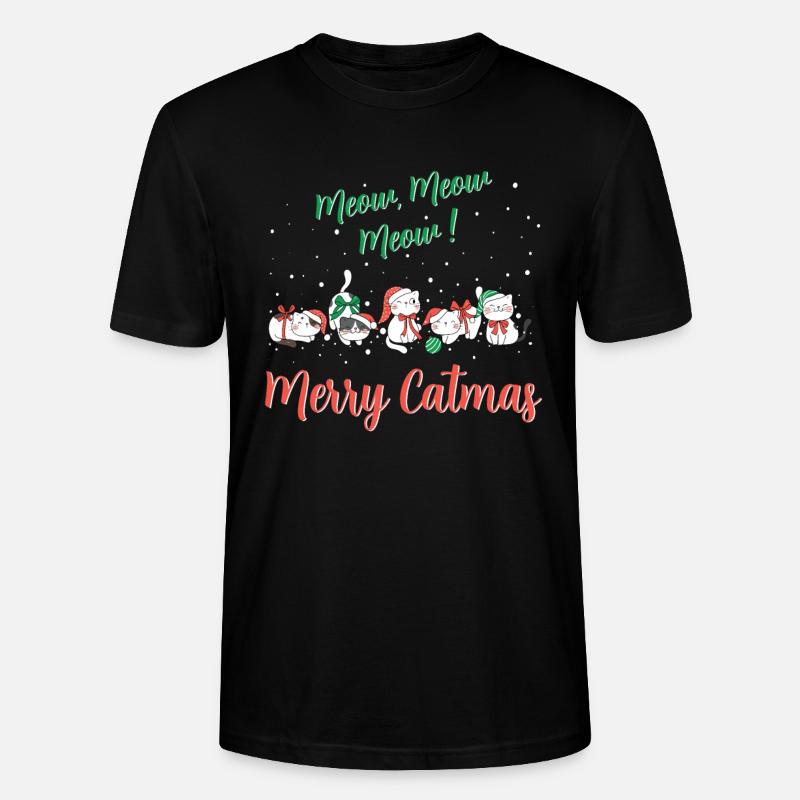 Pyjama Weihnachten - Stanley/Stella Unisex Bio-T-Shirt CRAFTER - Schwarz