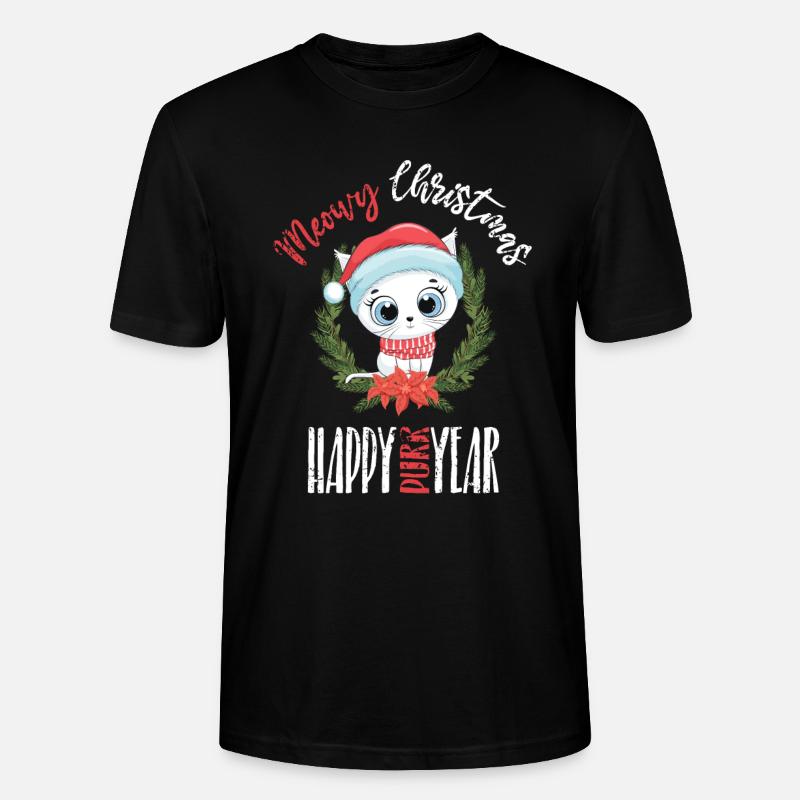 Pyjama Weihnachten - Stanley/Stella Unisex Bio-T-Shirt CRAFTER - Schwarz