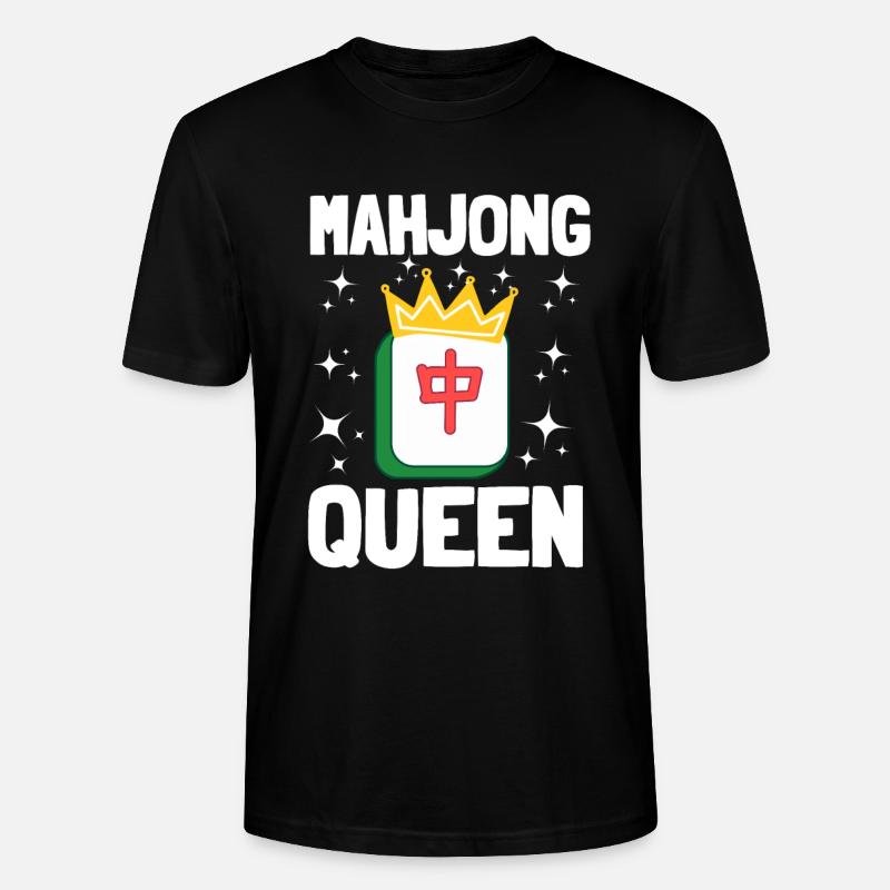 Cats Playing Mahjong - Stanley/Stella Unisex Bio-T-Shirt CRAFTER - Schwarz