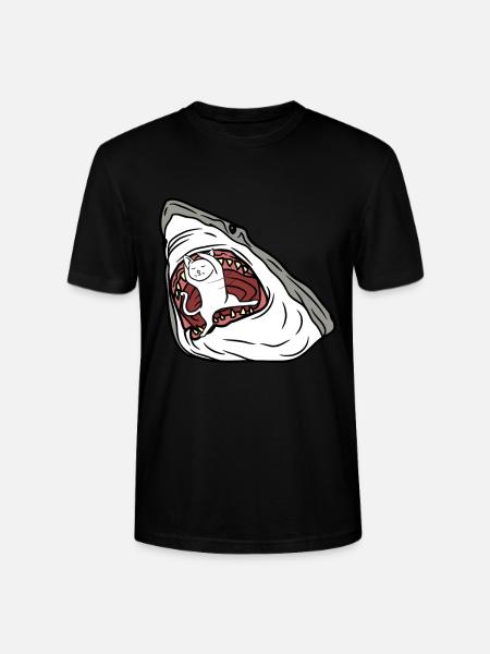 Chat mangeur de requins - T-shirt bio CRAFTER Stanley Stella Unisexe - noir