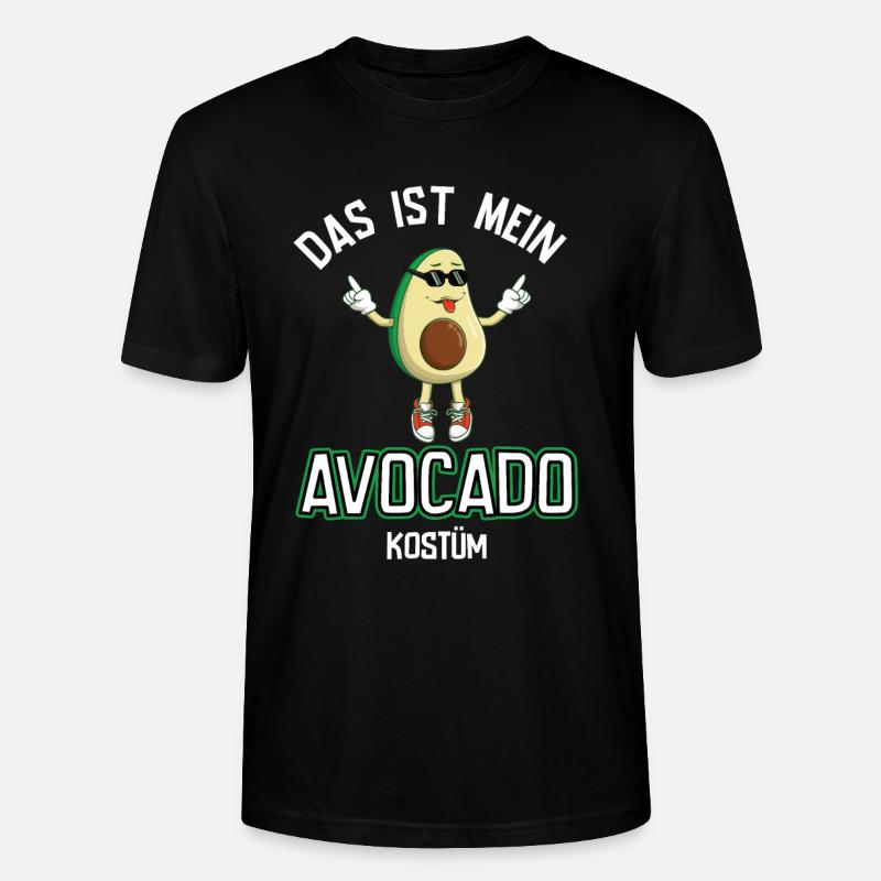 Karneval Kostüm Avocado - Stanley/Stella Unisex Bio-T-Shirt CRAFTER - Schwarz