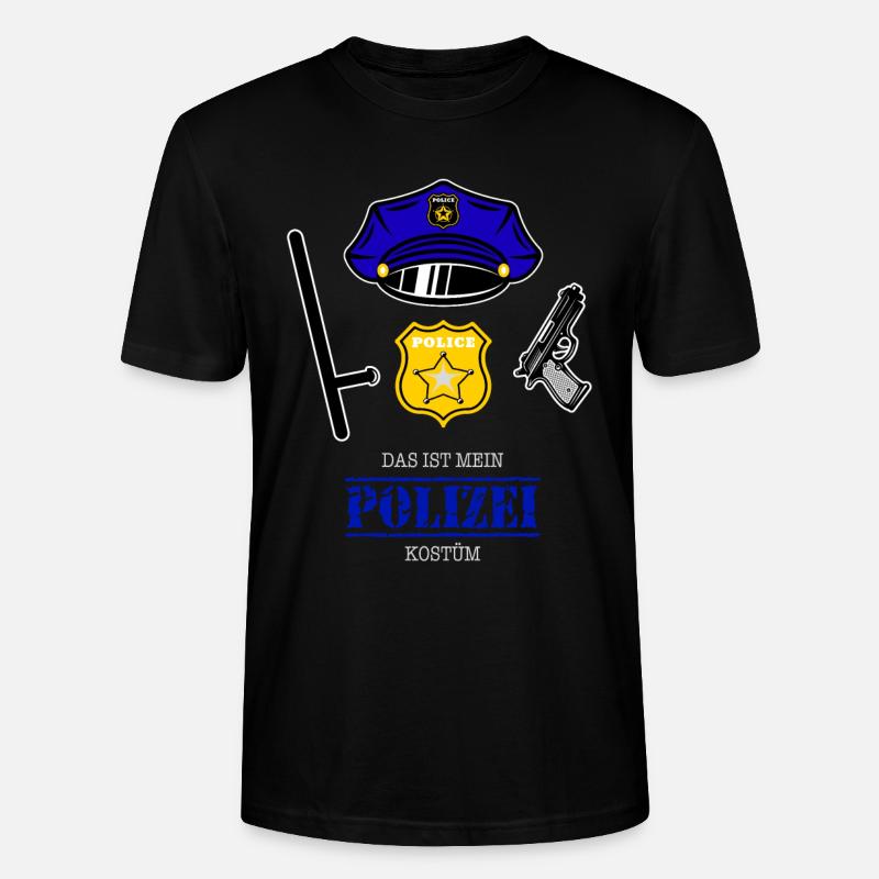 Karneval Kostüm Polizei - Stanley/Stella Unisex Bio-T-Shirt CRAFTER - Schwarz