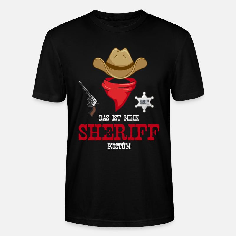 Karneval Kostüm Sheriff - Stanley/Stella Unisex Bio-T-Shirt CRAFTER - Schwarz