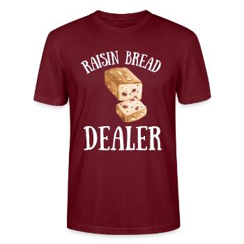 Baking Raisin Bread - Stanley/Stella CRAFTER Unisex Organic T-Shirt - burgundy - Front - Alina (178cm) & Michal (187cm)