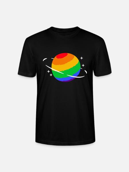 Proud LGBTQ. Opinion - Stanley/Stella CRAFTER Unisex Organic T-Shirt - black