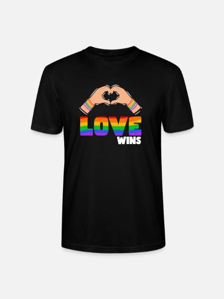 Proud LGBTQ. Opinion - Stanley/Stella CRAFTER Unisex Organic T-Shirt - black