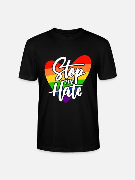 Proud LGBTQ. Opinion - Stanley/Stella CRAFTER Unisex Organic T-Shirt - black