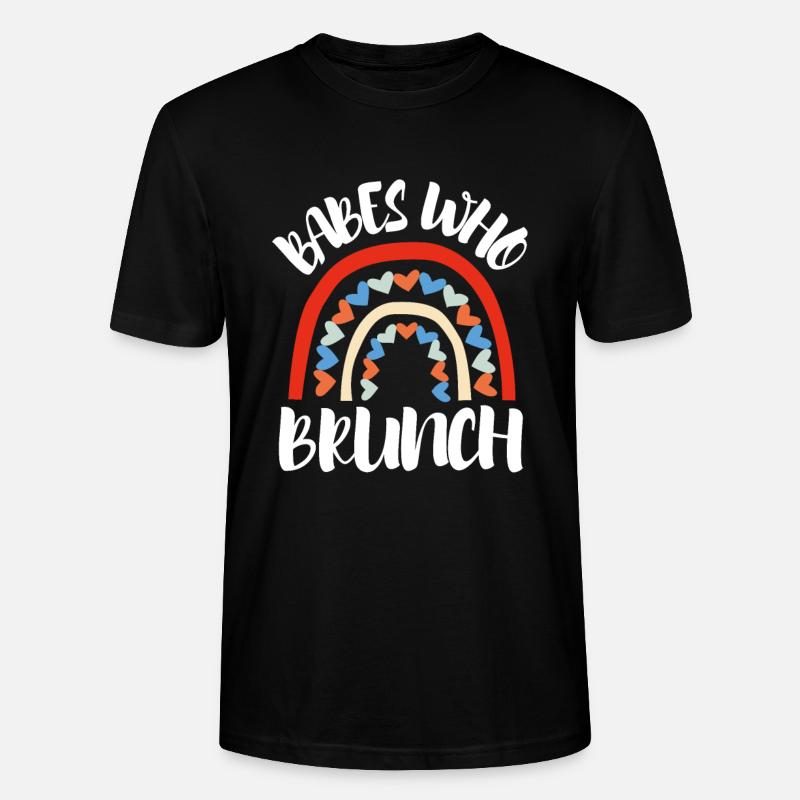 Babes Who Brunch Squat - Stanley/Stella CRAFTER Unisex Organic T-Shirt - black