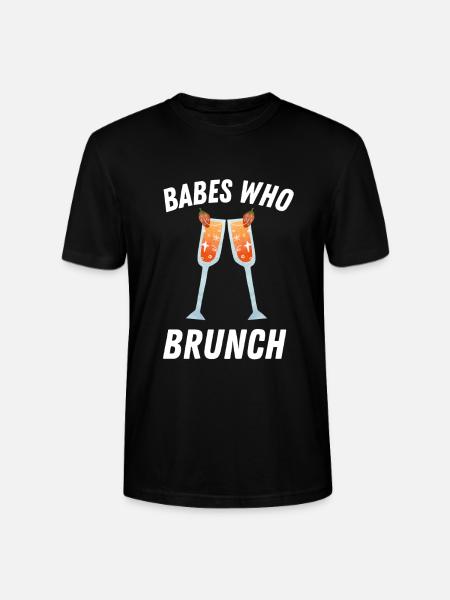 Babes Who Brunch Squat - Stanley/Stella CRAFTER Unisex Organic T-Shirt - black