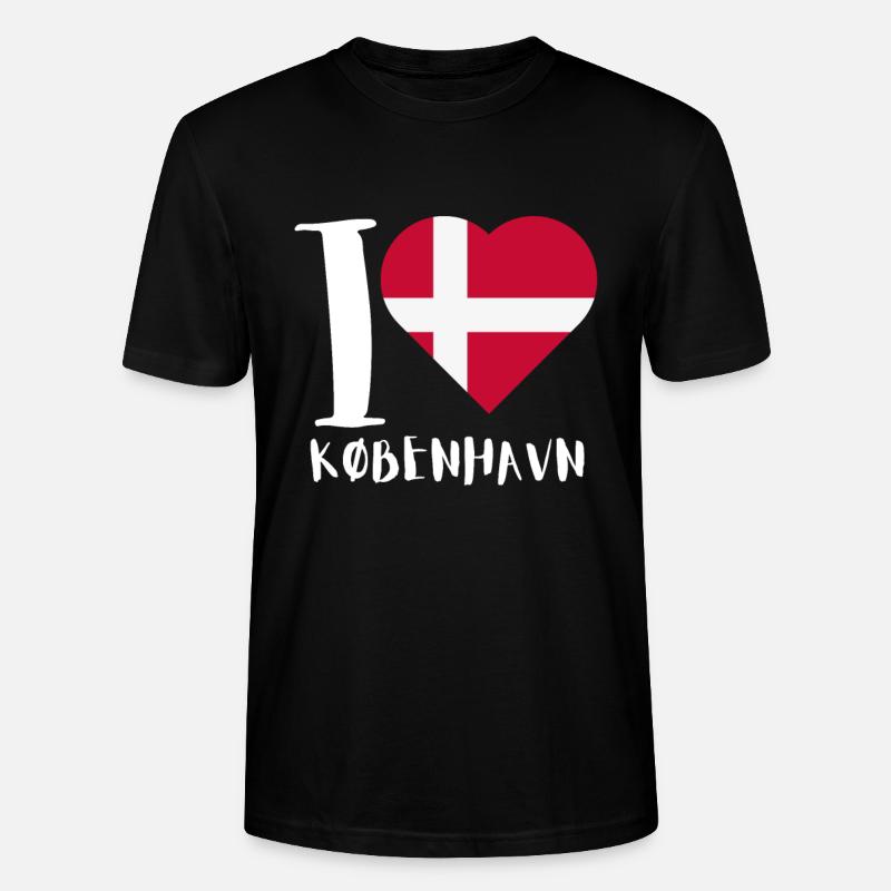 Kobenhavn Danemark Danemark Kobenhaven Sirène - T-shirt bio CRAFTER Stanley Stella Unisexe - noir