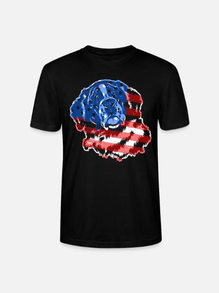 Saint Bernard Saint Bernard Flag - Stanley/Stella CRAFTER Unisex Organic T-Shirt - black