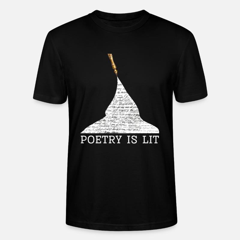 Poetry Is Lit - Stanley/Stella Unisex Bio-T-Shirt CRAFTER - Schwarz