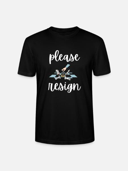 Chess Please Resign - Stanley/Stella CRAFTER Unisex Organic T-Shirt - black