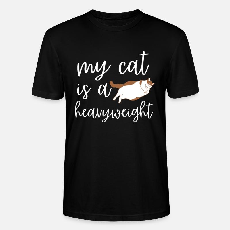Obésité du gros chat - T-shirt bio CRAFTER Stanley Stella Unisexe - noir