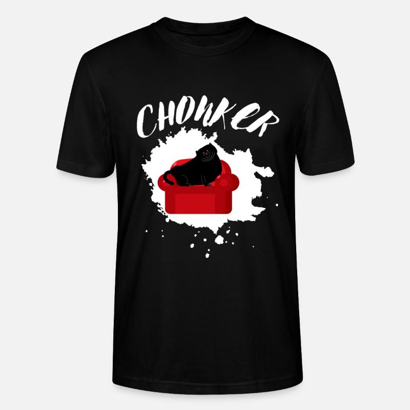 Chonk Cat Obésité - T-shirt bio CRAFTER Stanley Stella Unisexe - noir