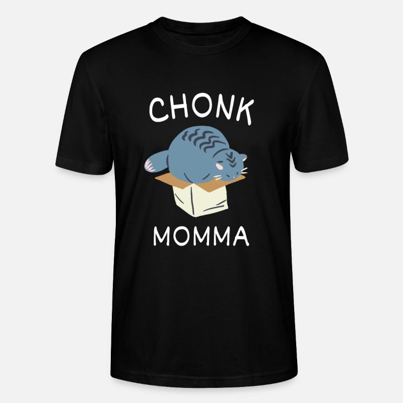 Chonk Cat Obesity - Stanley/Stella Unisex Bio-T-Shirt CRAFTER - Schwarz