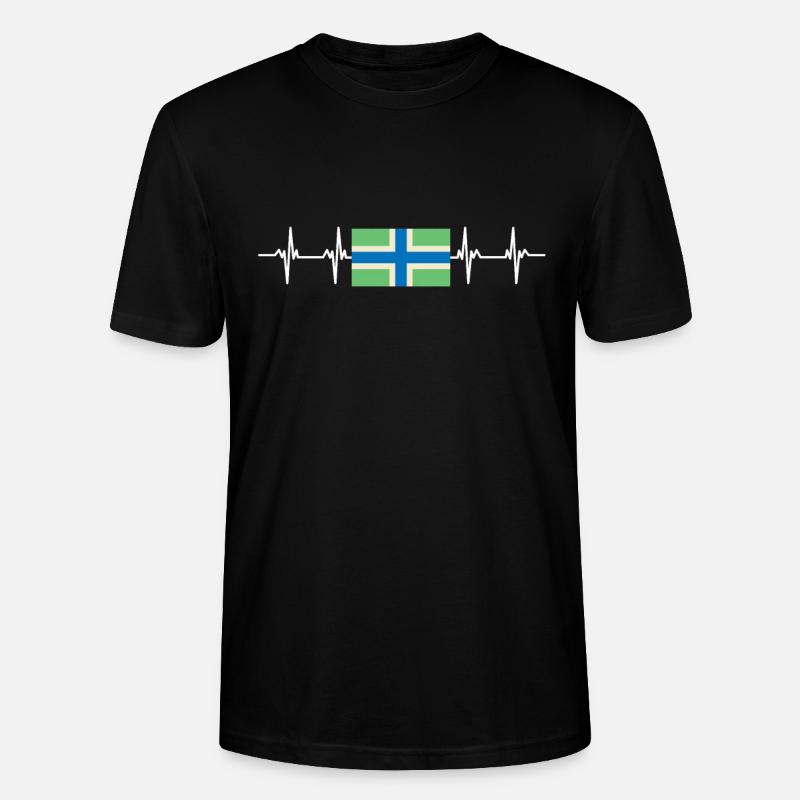 Drapeau du Gloucestershire du Royaume-Uni - T-shirt bio CRAFTER Stanley Stella Unisexe - noir