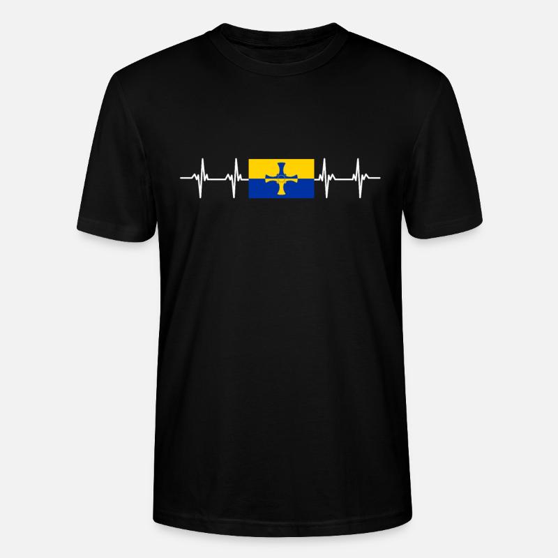 Royaume-Uni Durham Flag - T-shirt bio CRAFTER Stanley Stella Unisexe - noir