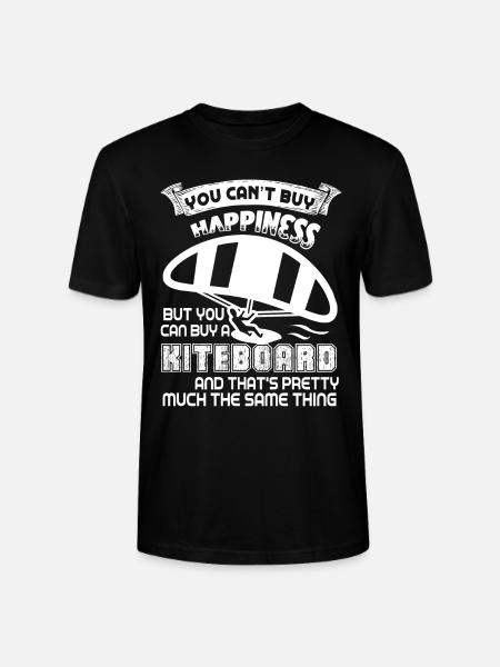 Kiteboarding Kiteboarding Happiness - Stanley/Stella CRAFTER Unisex Organic T-Shirt - black