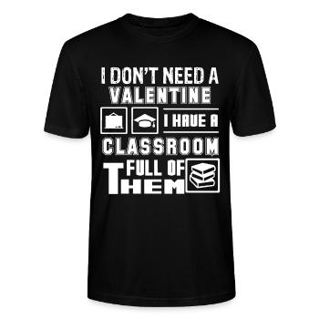 Teacher Teacher I Have A Classroom - Stanley/Stella CRAFTER Unisex Organic T-Shirt - black - Front - Alina (178cm) & Michal (187cm)