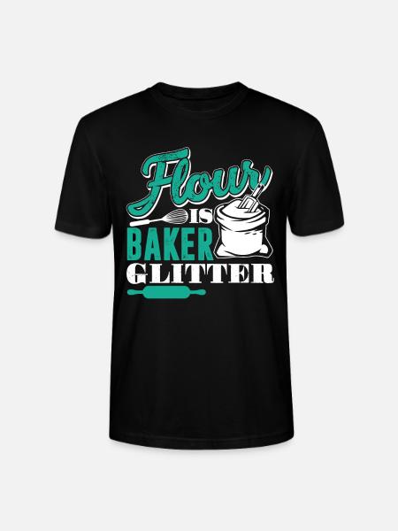 Baker Flour Is Baker Glitter - Stanley/Stella CRAFTER Unisex Organic T-Shirt - black