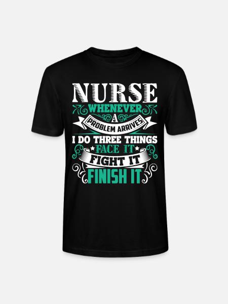 Nurse Face Fight Finish Problem - Stanley/Stella CRAFTER Unisex Organic T-Shirt - black