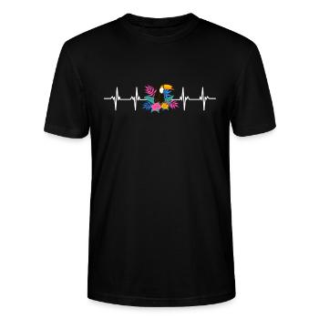 Red regnskoven - Stanley Stella CRAFTER unisex økologisk-T-shirt - sort - Foran - Alina (178cm) & Michal (187cm)
