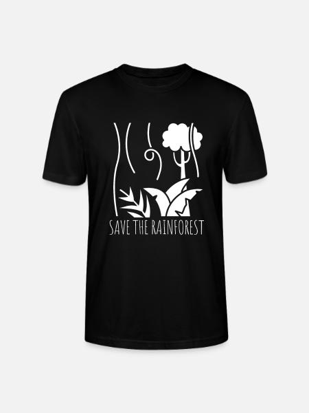 Save The Rainforest - Stanley/Stella CRAFTER Unisex Organic T-Shirt - black
