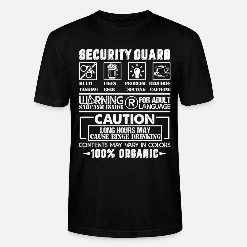 Security Guard Security Guard Solve Problems - Stanley/Stella CRAFTER Unisex Organic T-Shirt - black