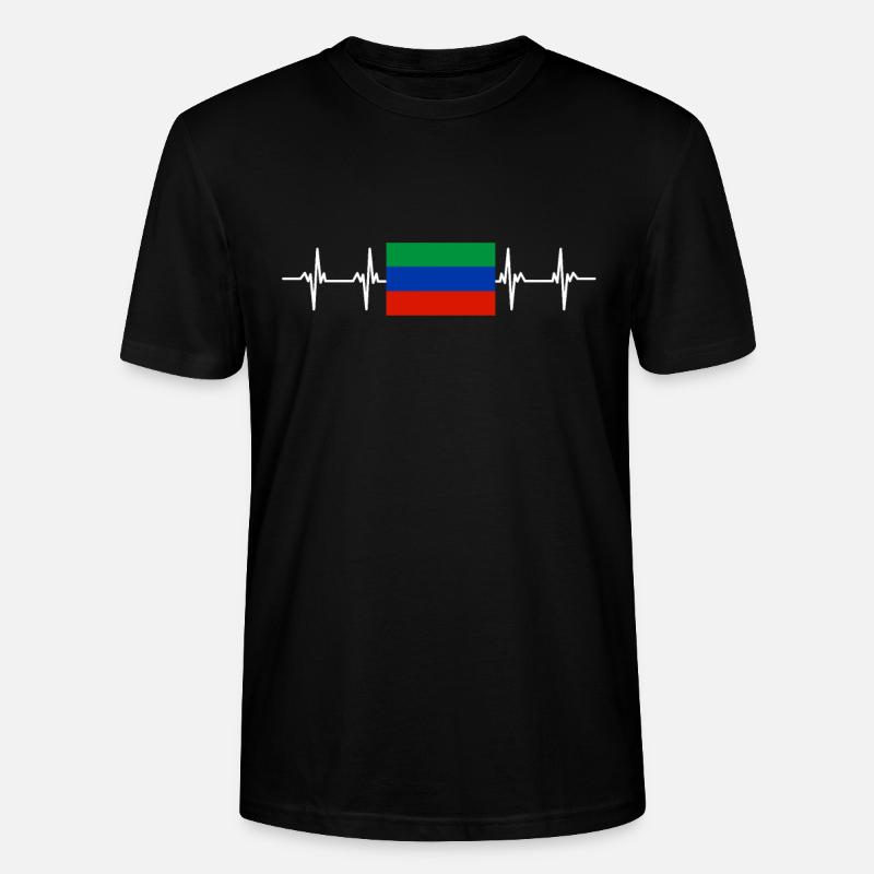 Drapeau russe - Daghestan - T-shirt bio CRAFTER Stanley Stella Unisexe - noir