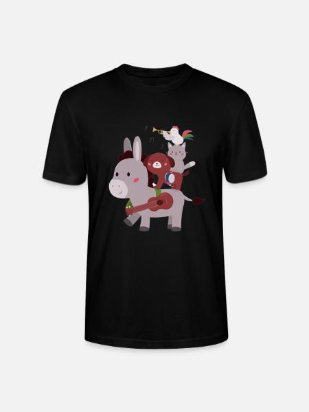 Bremen Town Musicians - Stanley/Stella CRAFTER Unisex Organic T-Shirt - black