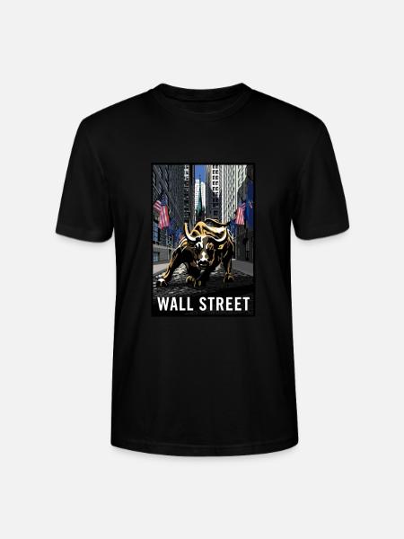 NY Stock Exchange Bull - Stanley/Stella CRAFTER Unisex Organic T-Shirt - black