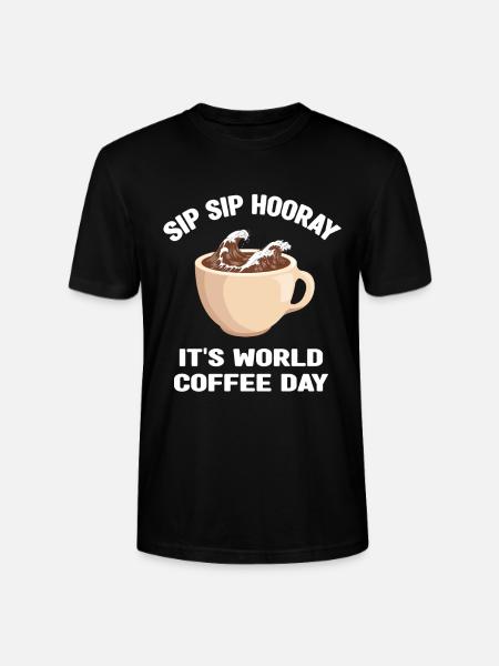 World Coffee Day - Stanley/Stella CRAFTER Unisex Organic T-Shirt - black