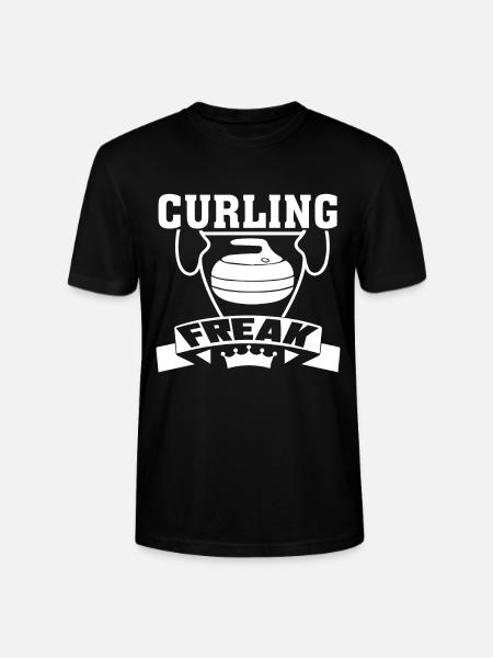 Curling Curling Freak - Stanley/Stella CRAFTER Unisex Organic T-Shirt - black
