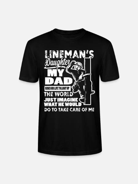 Lineman Lineman s Daughter - Stanley/Stella CRAFTER Unisex Organic T-Shirt - black