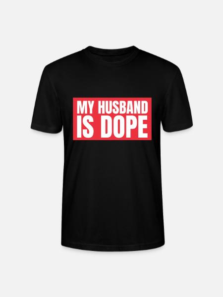 Matrimony - My Husband is - Stanley/Stella CRAFTER Unisex Organic T-Shirt - black