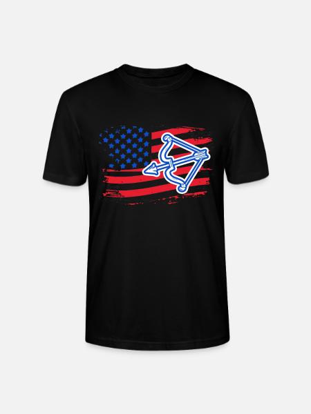 Archery Archery Flag - Stanley/Stella CRAFTER Unisex Organic T-Shirt - black