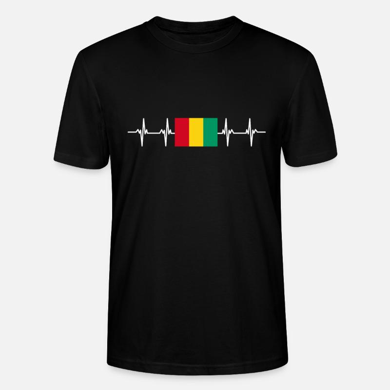 Drapeau africain - Guinée - T-shirt bio CRAFTER Stanley Stella Unisexe - noir