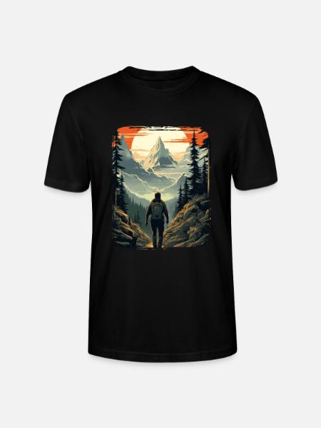 Forest Nature Trekking Adventure - Stanley/Stella CRAFTER Unisex Organic T-Shirt - black