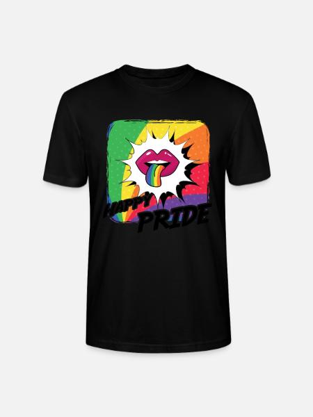 Rainbow Connection Embrace, Happy Pride - Stanley/Stella CRAFTER Unisex Organic T-Shirt - black
