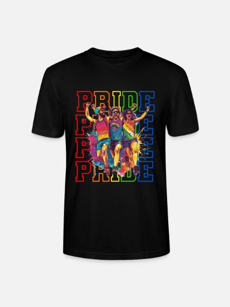 Rainbow Connection Embrace, Happy Pride - Stanley/Stella CRAFTER Unisex Organic T-Shirt - black