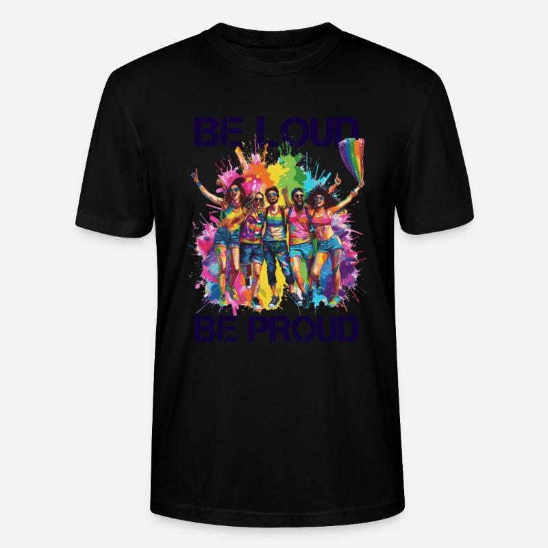 Rainbow Connection Embrace, Happy Pride - Stanley/Stella Unisex Bio-T-Shirt CRAFTER - Schwarz